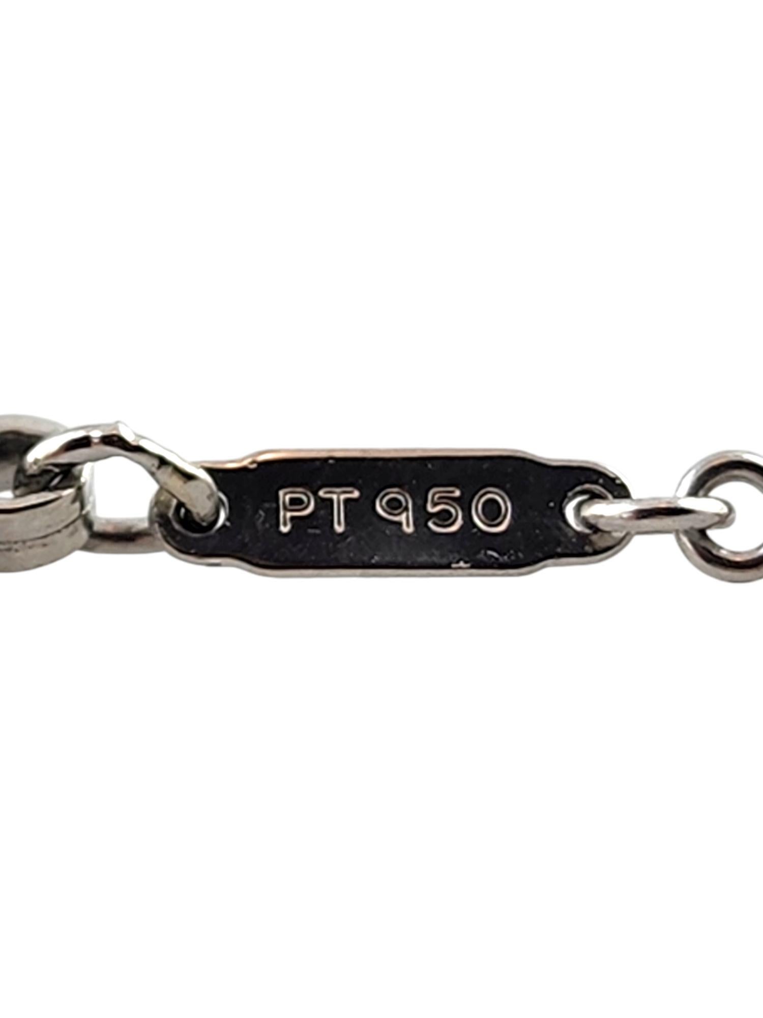 Tiffany & Co Platinum Dog Bone Chain Diamond by the Yard Necklace #19188 In Good Condition In Washington Depot, CT