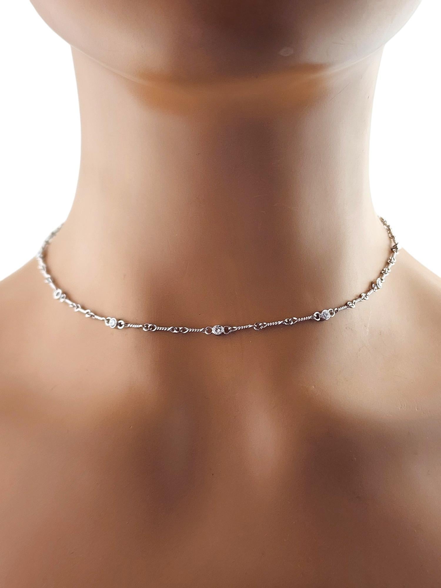 Tiffany & Co Platinum Dog Bone Chain Diamond by the Yard Necklace #19188 1