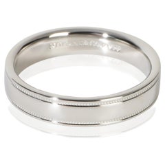 Tiffany & Co. Platinum  Double Milgrain Band