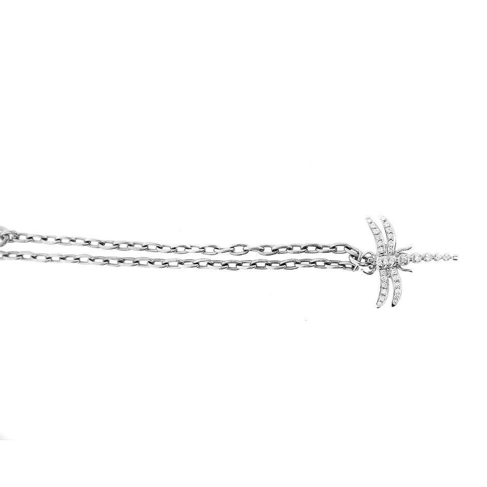 Modern Tiffany & Co. Platinum Dragonfly Necklace 0.16 Carat