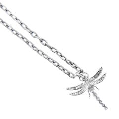 Tiffany & Co. Platinum Dragonfly Pendant on a Chain