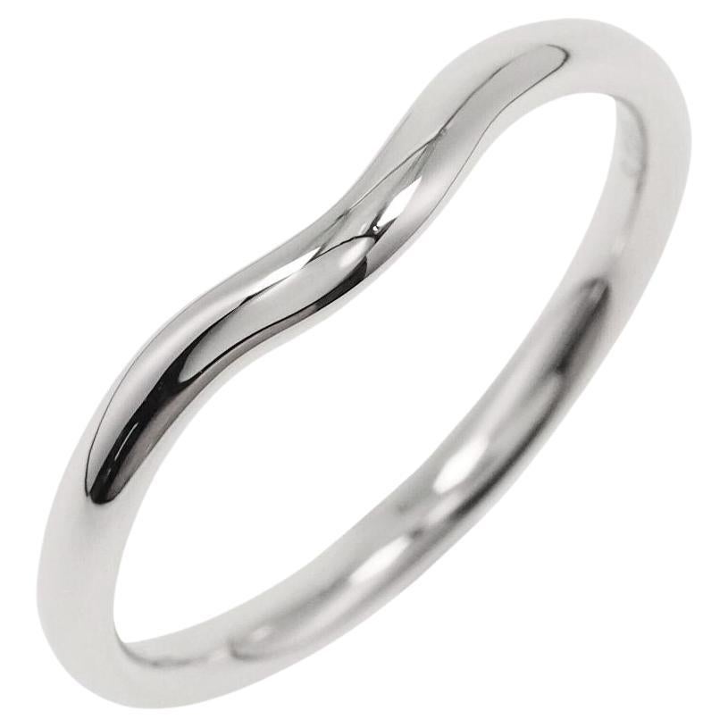 Tiffany & Co. Platinum Elsa Peretti Curved Wedding Band Ring 6