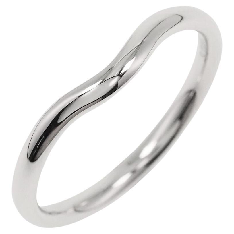 Tiffany 
Co. Platinum Elsa Peretti Curved Wedding Band Ring 6