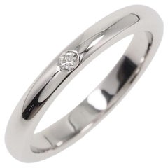 TIFFANY & Co. Platin Elsa Peretti Diamant Band Ring 4.5