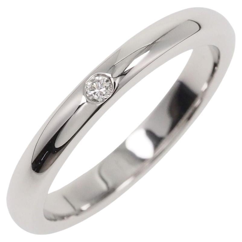 TIFFANY & Co. Platinum Elsa Peretti Diamond Band Ring 4.5 For Sale