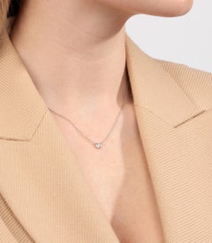 Tiffany & Co. Platinum Elsa Peretti Diamonds by the Yard Single Diamond Pendant