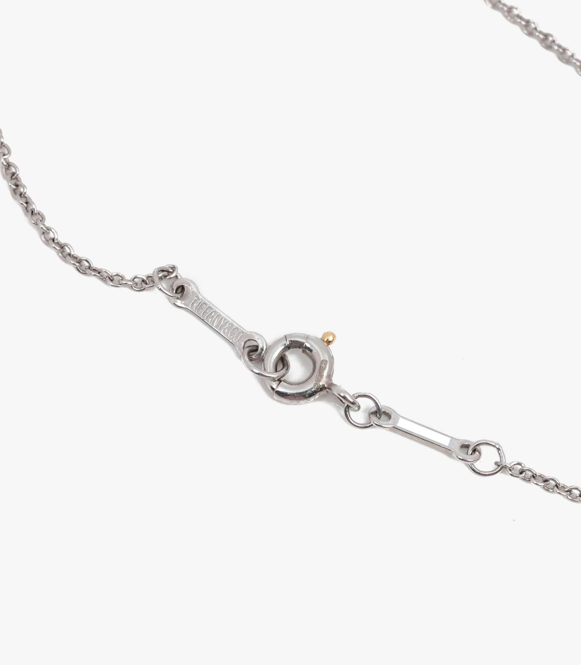 tiffany bezel set diamond necklace