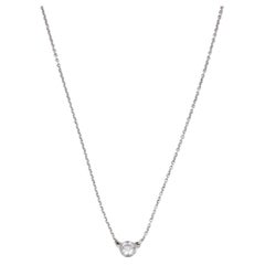Tiffany & Co. Platinum Elsa Peretti Diamonds By The Yard Single Diamond Pendant