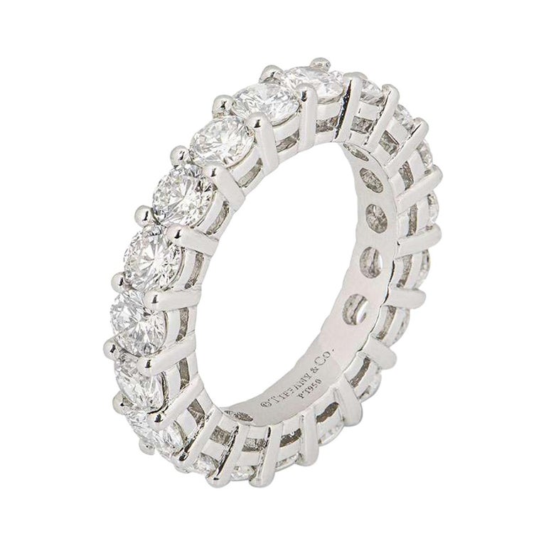 Tiffany and Co. Platinum Embrace Diamond Eternity Band Ring 2.85 Carat at  1stDibs