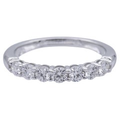 Tiffany & Co. Platinum Embrace Half Circle Diamond Eternity Band Ring .57Ct