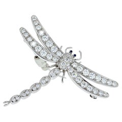 Tiffany & Co. Platinum Enchant Diamond Dragonfly Brooch