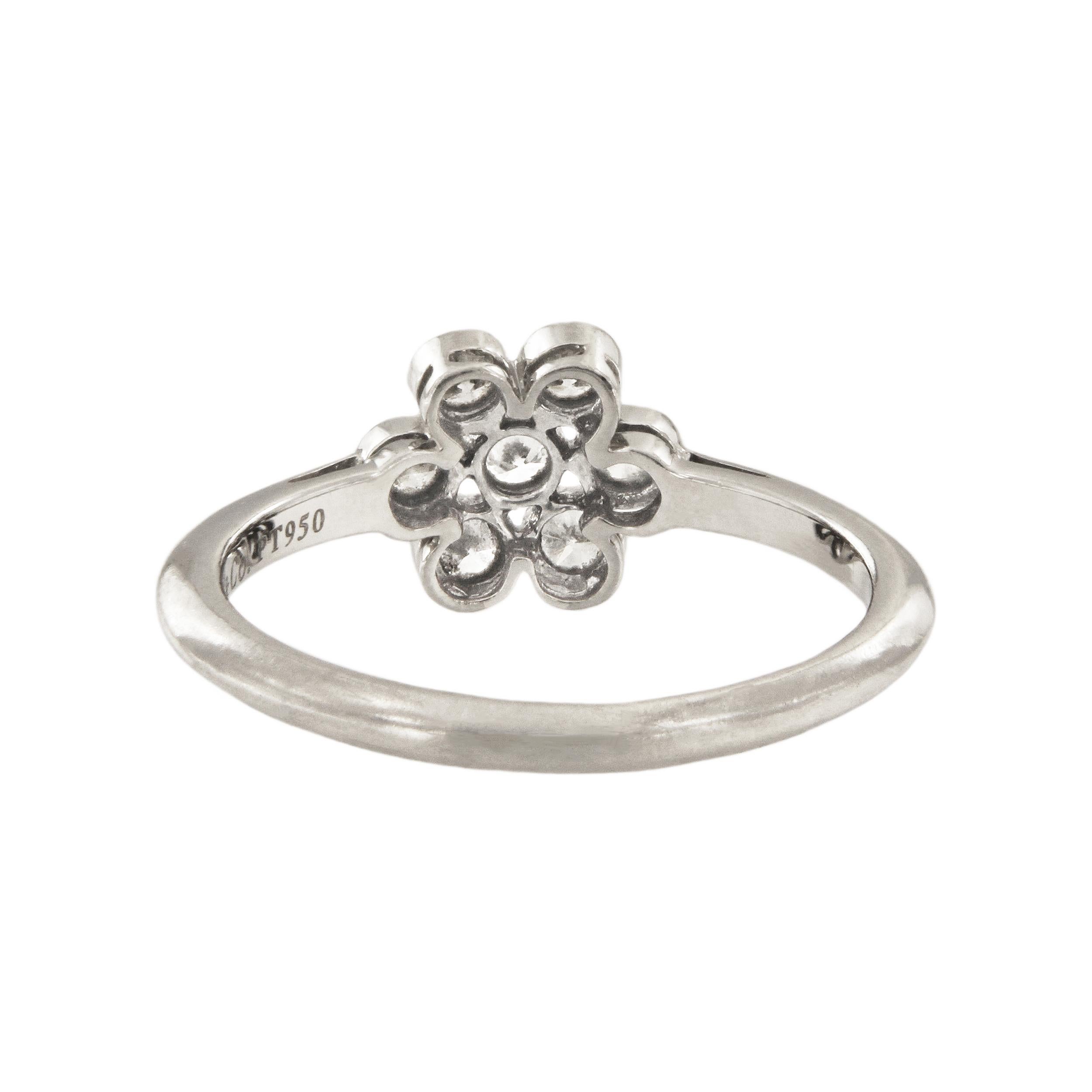platinum flower ring