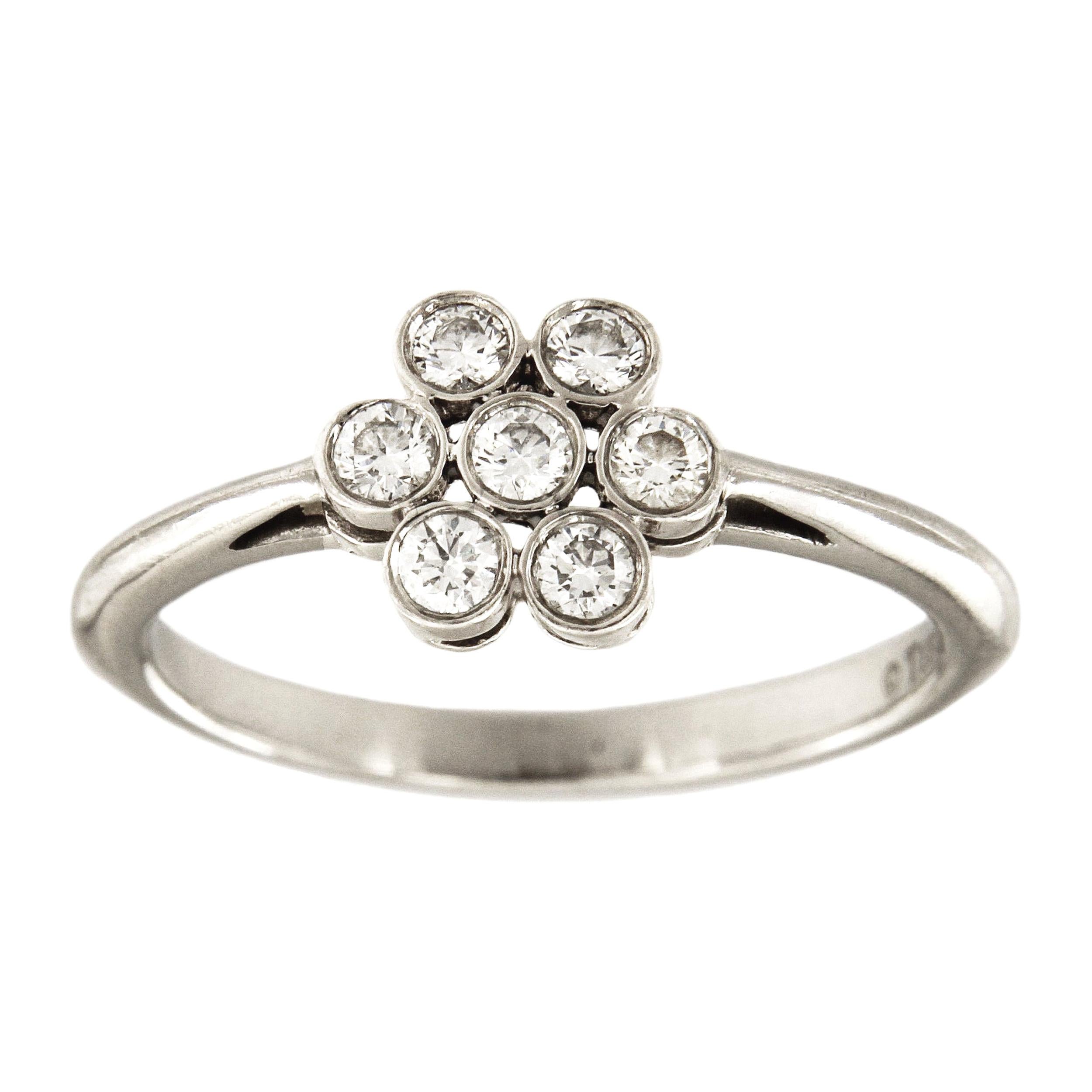 Tiffany & Co. Platinum Enchant Diamond Flower Ring