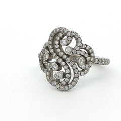 Tiffany & Co. Platinum Enchant Double Diamond Ring