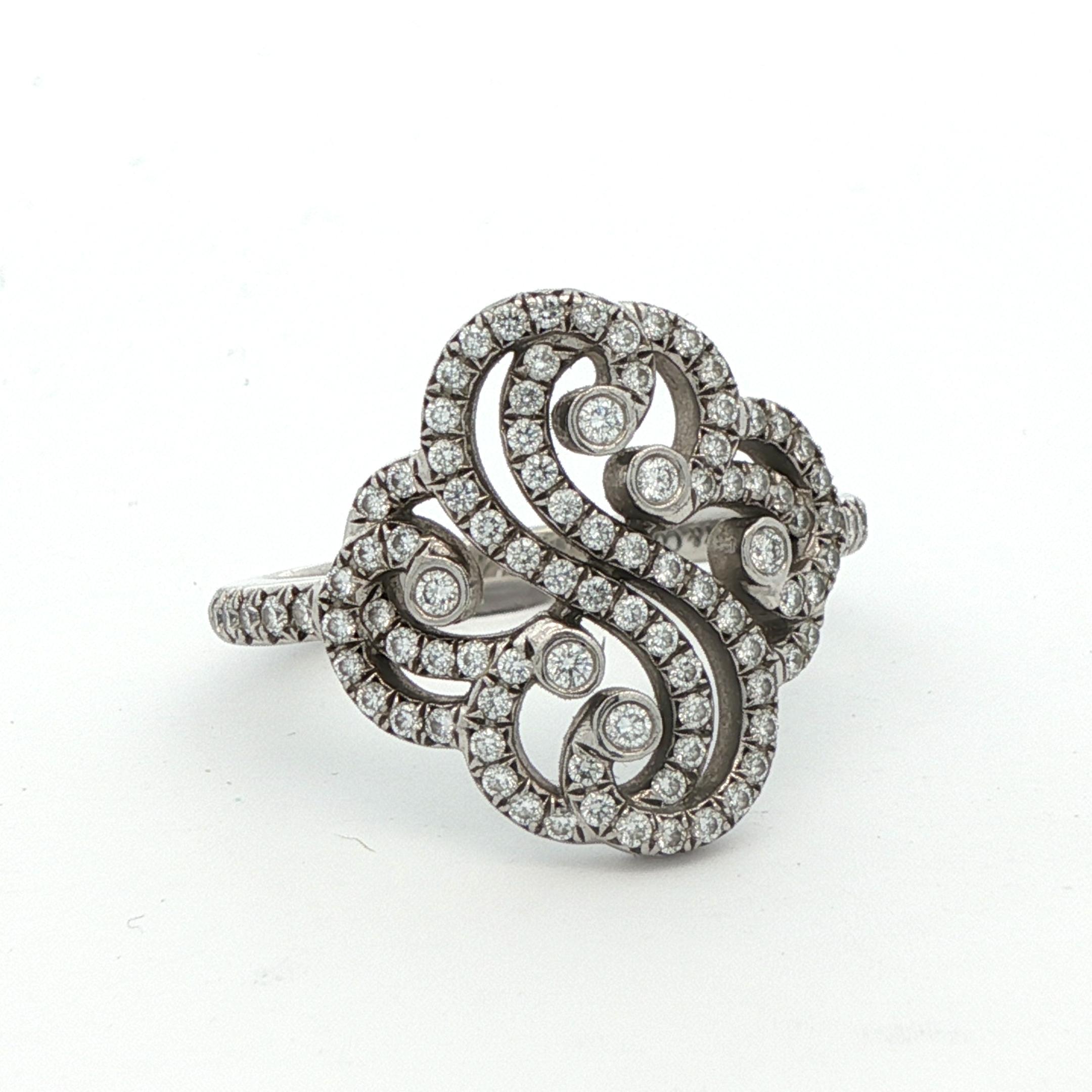 Tiffany & Co. Bague double diamant Enchant en platine Pour femmes en vente