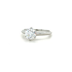 Tiffany & Co. Platinum Engagement Ring 1.25ct Diamond Size 6 Platinum