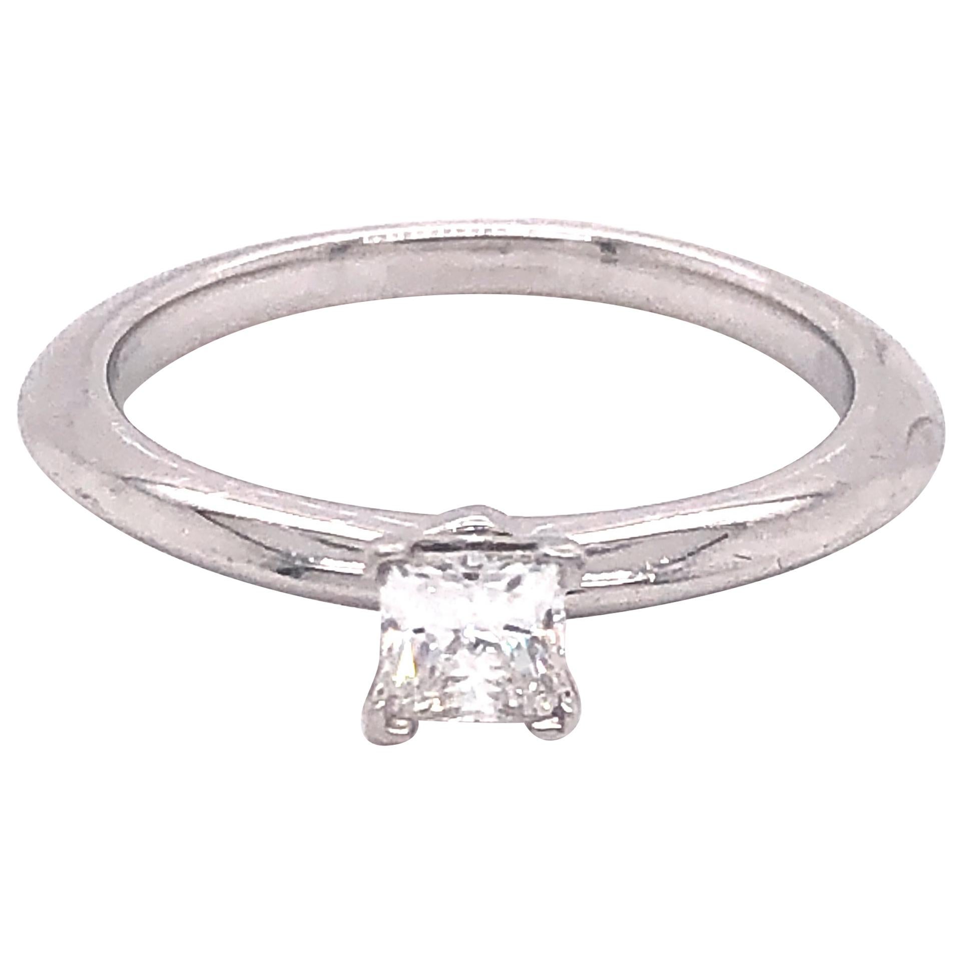 Tiffany & Co. Platinum Engagement Ring .23 Carat Internally Flawless