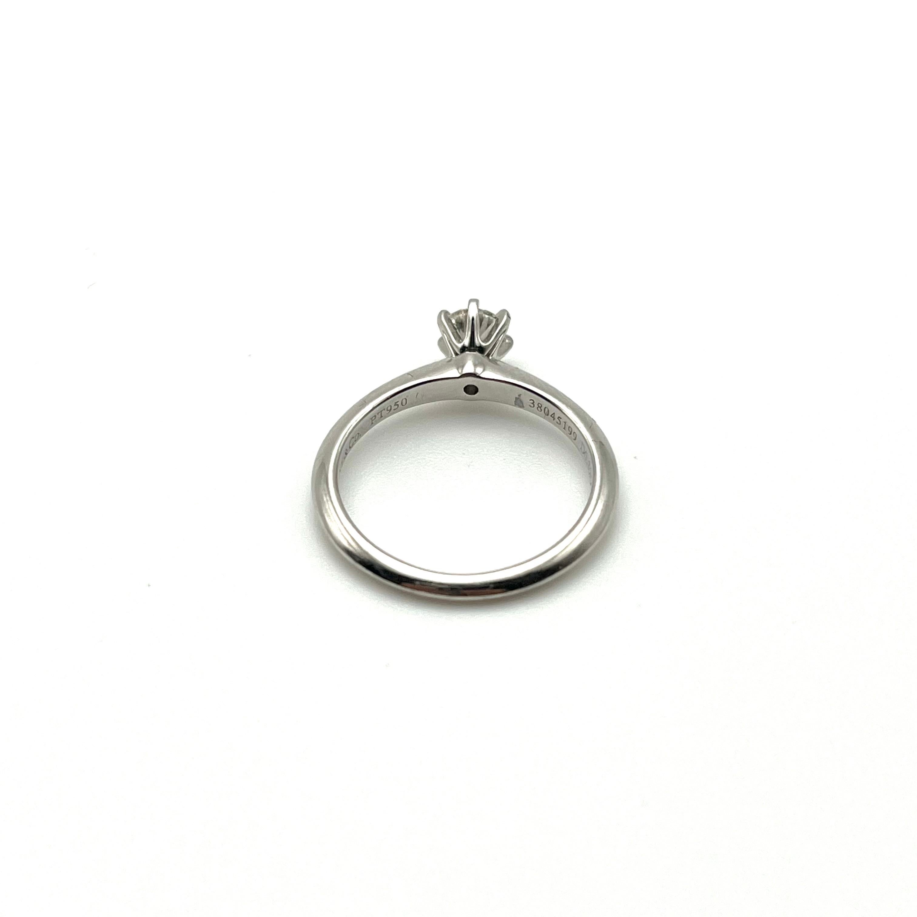 Contemporary Tiffany & Co. Platinum Engagement Ring For Sale