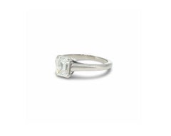 Tiffany & Co Platinum Engagement Ring with 0.85ct Emerald Cut Diamond F VVS1 GIA