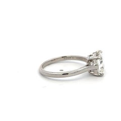 Tiffany & Co Platinum Engagement Ring with 2.43 Ct Emerald G-VVS2 GIA Diamonds