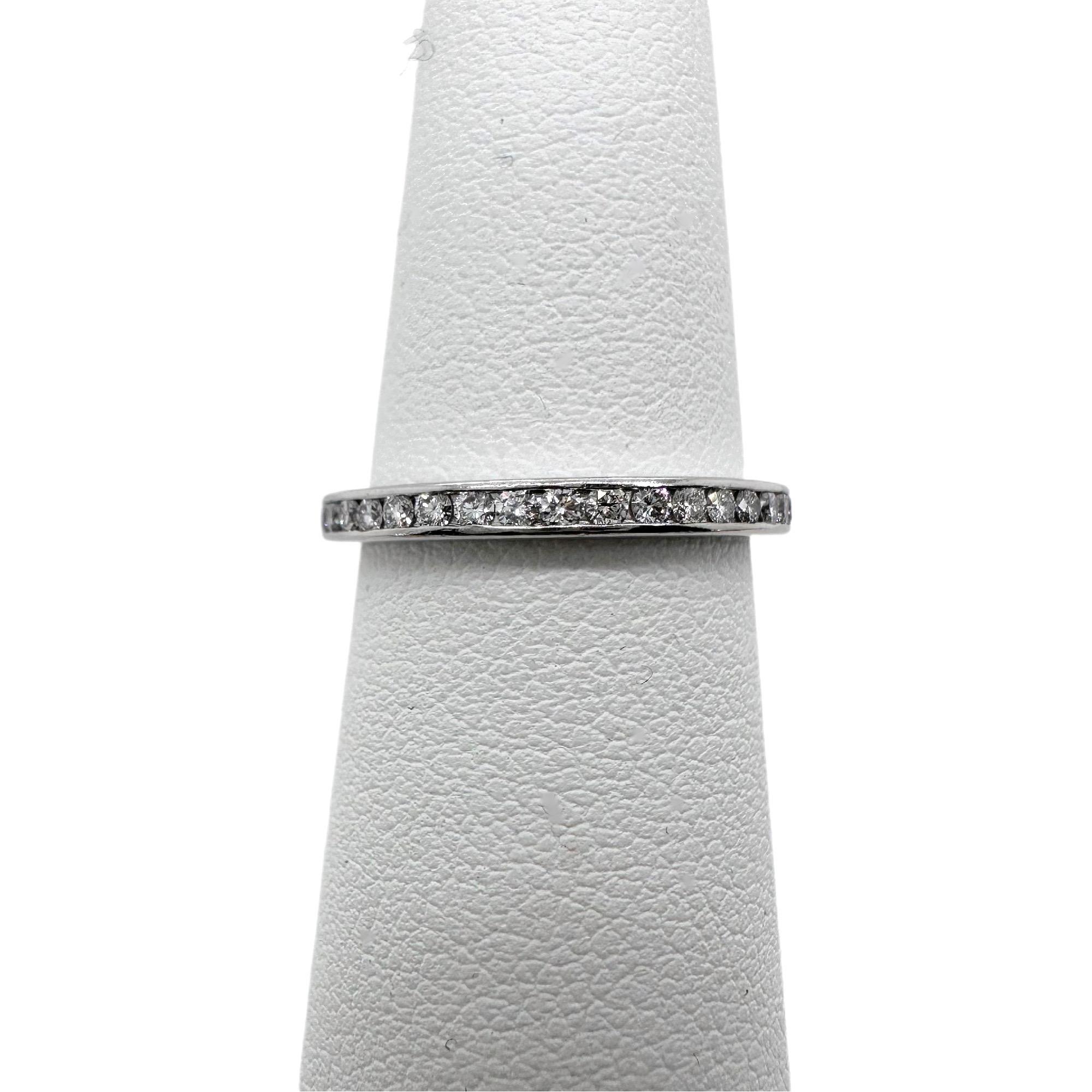 Tiffany & Co. Platinum Eternity Band Ring Round Diamonds 0.51tcw For Sale 3