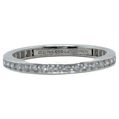 Tiffany & Co. Platinum Eternity Band Ring Round Diamonds 0.51tcw