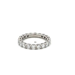 Tiffany & Co Platinum Eternity Band Ring with 2 Carat Round Diamonds Size 5