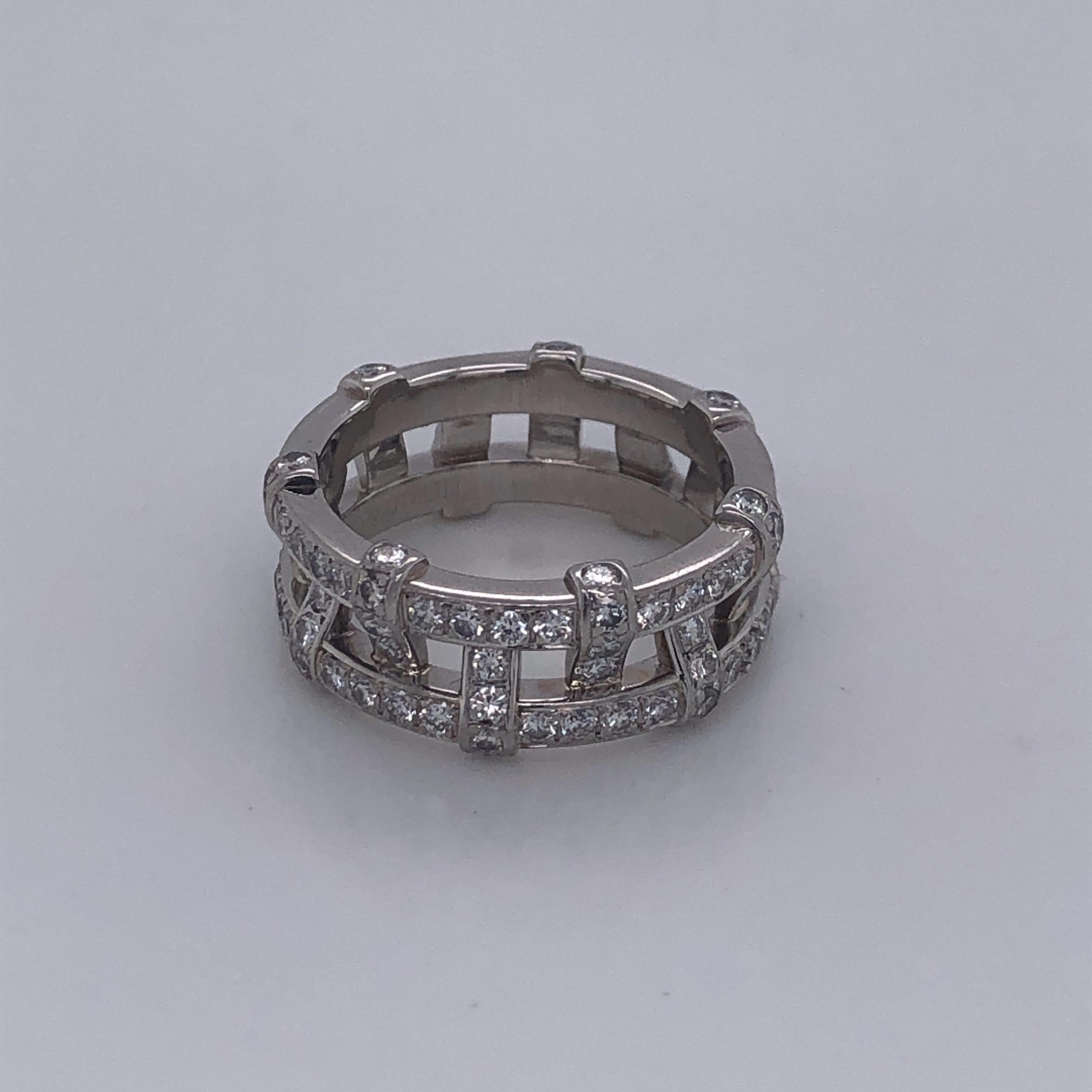 Round Cut Tiffany & Co. Platinum Eternity Diamond Ring