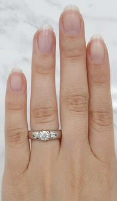 Tiffany & Co. Platinum Etoile 0.51 Carat VVS1 Diamond Solitaire Ring