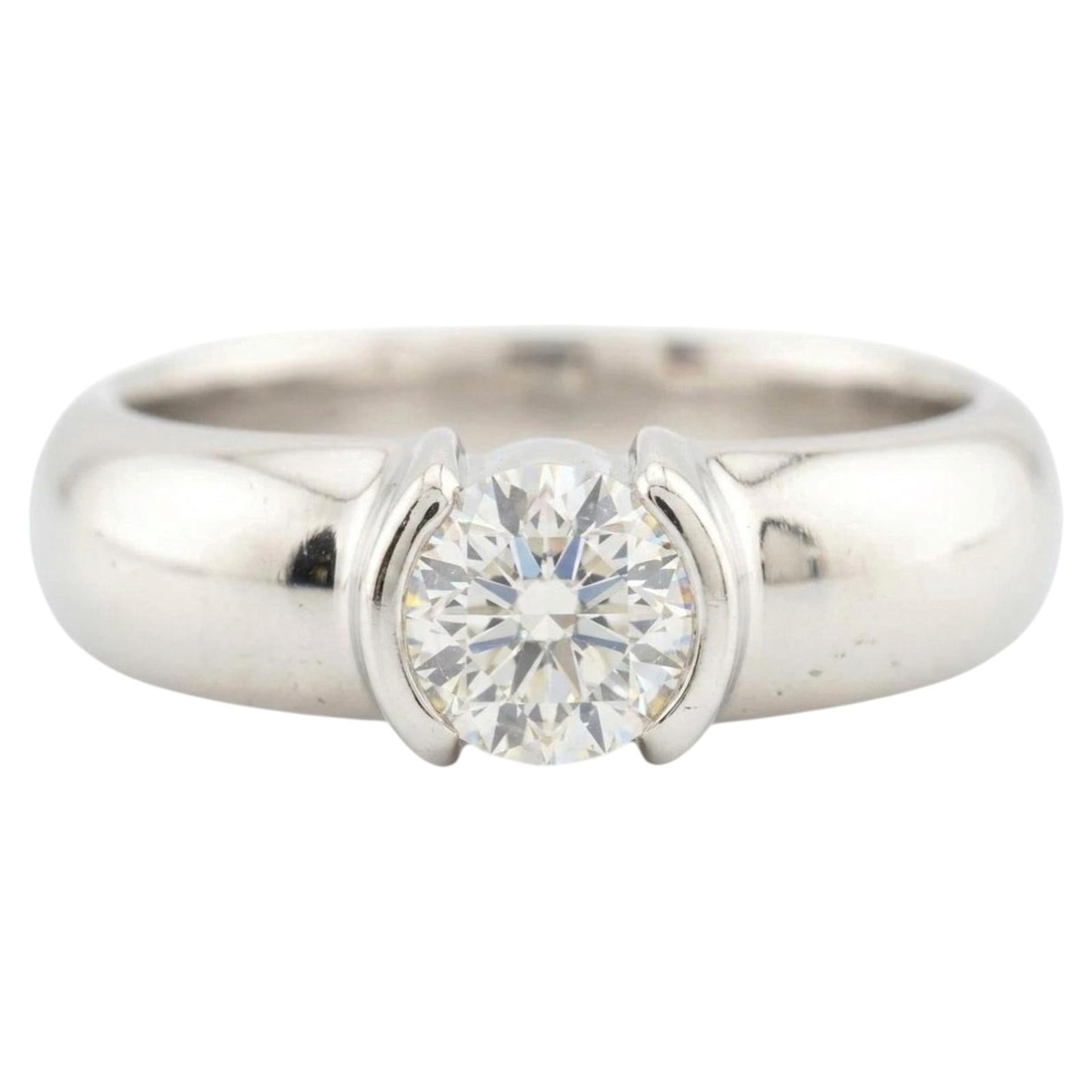 Tiffany & Co. Platinum Etoile 0.51 Carat VVS1 Diamond Solitaire Ring For Sale