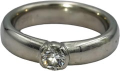 TIFFANY & CO. Platinum Etoile Diamond Engagement Ring 0.51CT Size 8.25 w/ Box