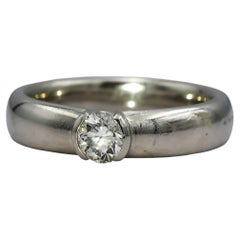 TIFFANY & CO. Platinum Etoile Diamond Engagement Ring 0.51CT Size 8.25 w/ Box
