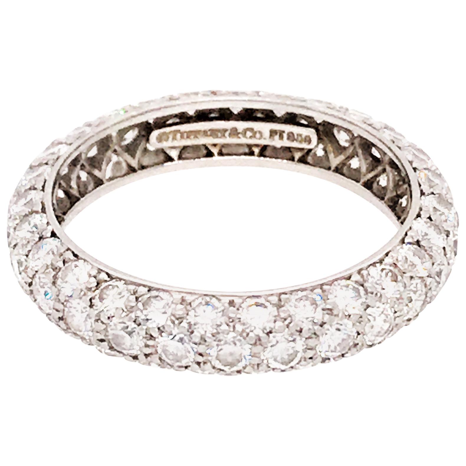 Tiffany & Co. Platinum Etoile Diamond Ring For Sale