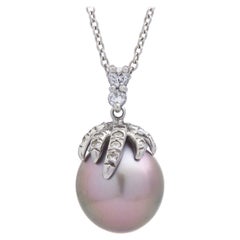 Tiffany & Co, Platinum 'Fireworks', Tahitian Pearl & Diamond Necklace