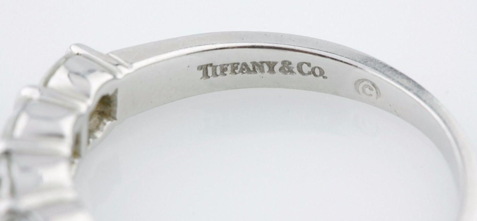 Women's Tiffany & Co. Platinum Five-Diamond Band Ring with Box