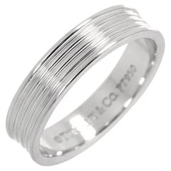 TIFFANY & Co. Platinum Five Row Wedding Band Ring 8