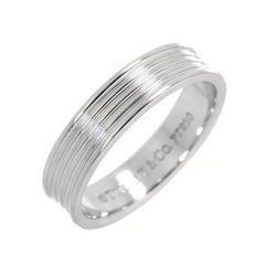 TIFFANY & Co. Platinum Five Row Wedding Band Ring 8.5