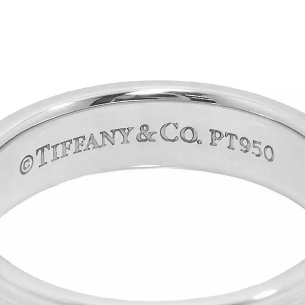 Women's or Men's TIFFANY & Co. Platinum Five Row Wedding Band Ring 8.5 For Sale