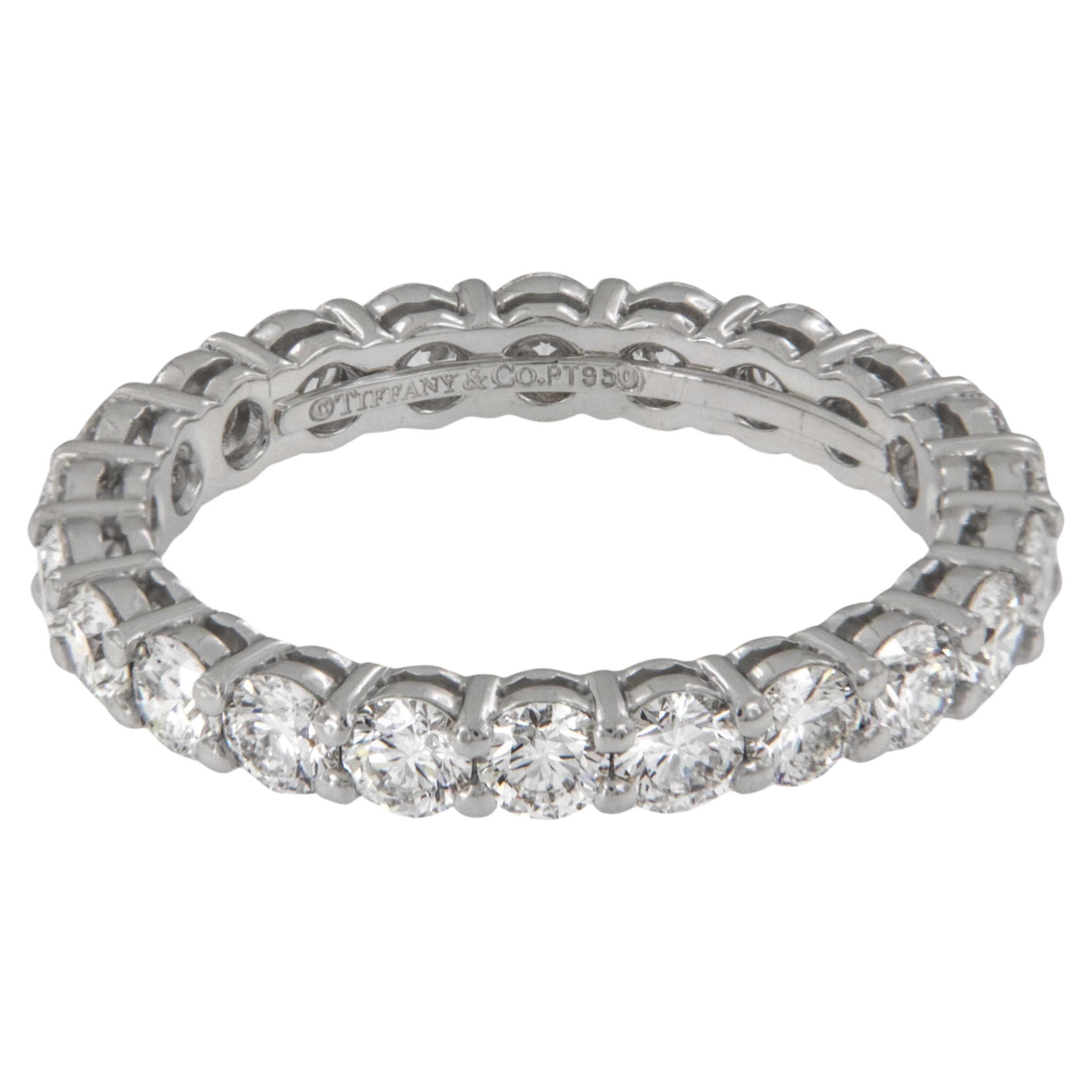 Tiffany & Co. Platinum "Forever" 1.75 Cttw Diamond Eternity Band  For Sale