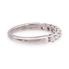 Tiffany & Co. Platinum Forever 7-Stone Half Circle Diamond Band Ring 0.57cts