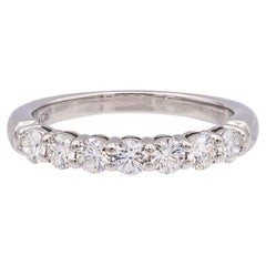Tiffany & Co. Platinum Forever 7-Stone Half Circle Diamond Band Ring 0.57cts