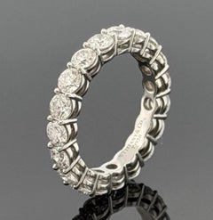 Tiffany & Co. Platinum Forever Diamond Eternity Band Ring 3.02 ctw Size 6.5 Box
