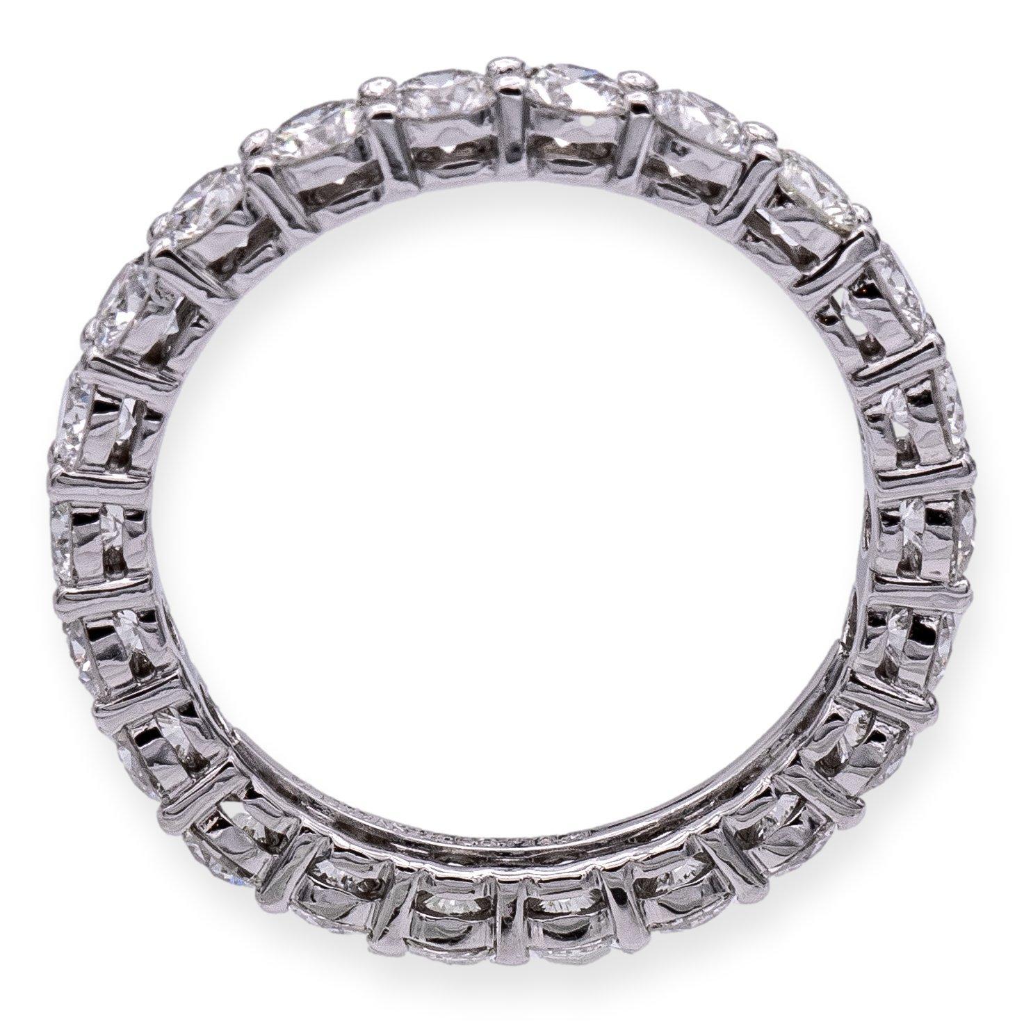Taille ronde Tiffany & Co. Bague à anneau de 3 mm en platine 