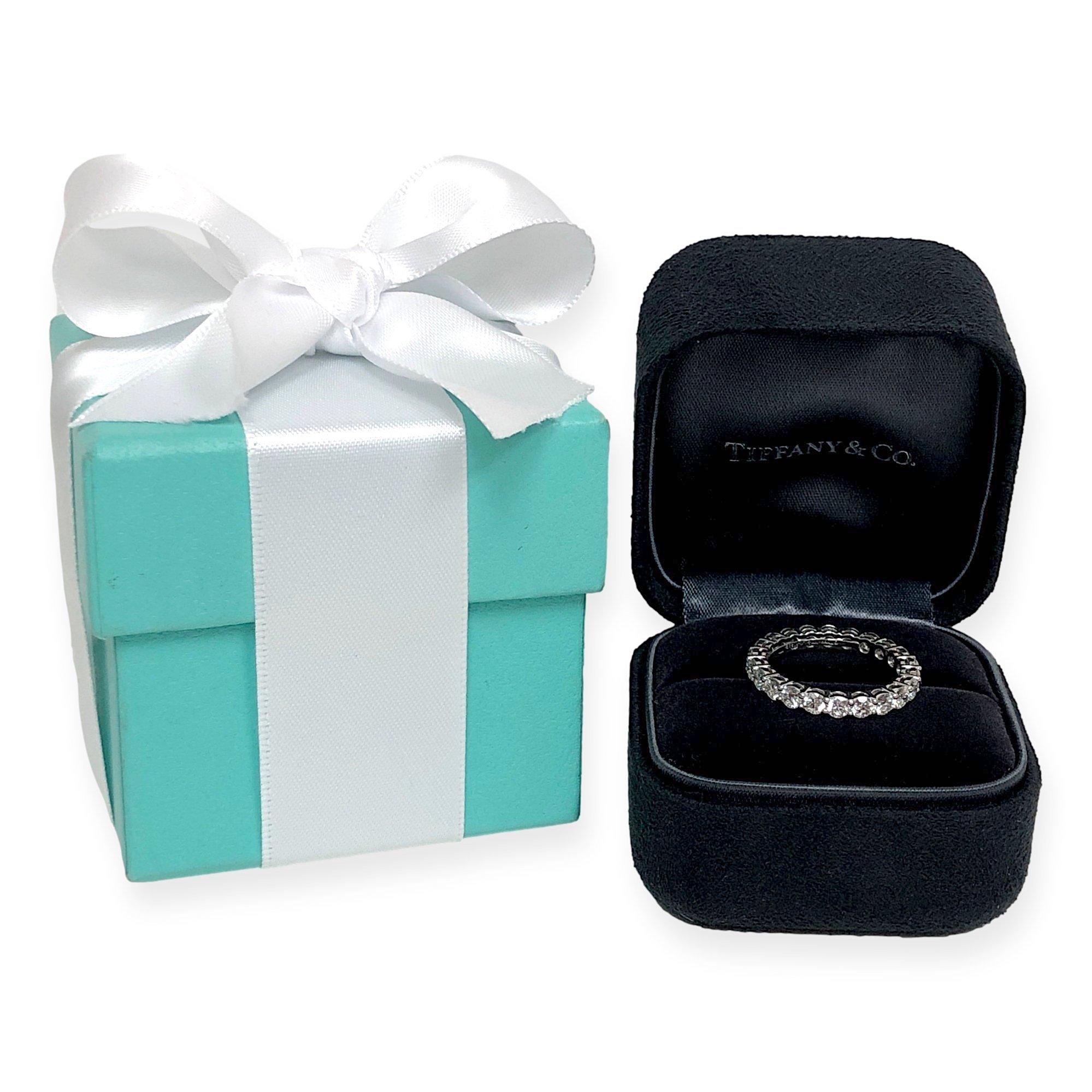 Modern Tiffany & Co. Platinum Forever Full Circle Diamond 3mm Band Ring 1.80ct Size 6
