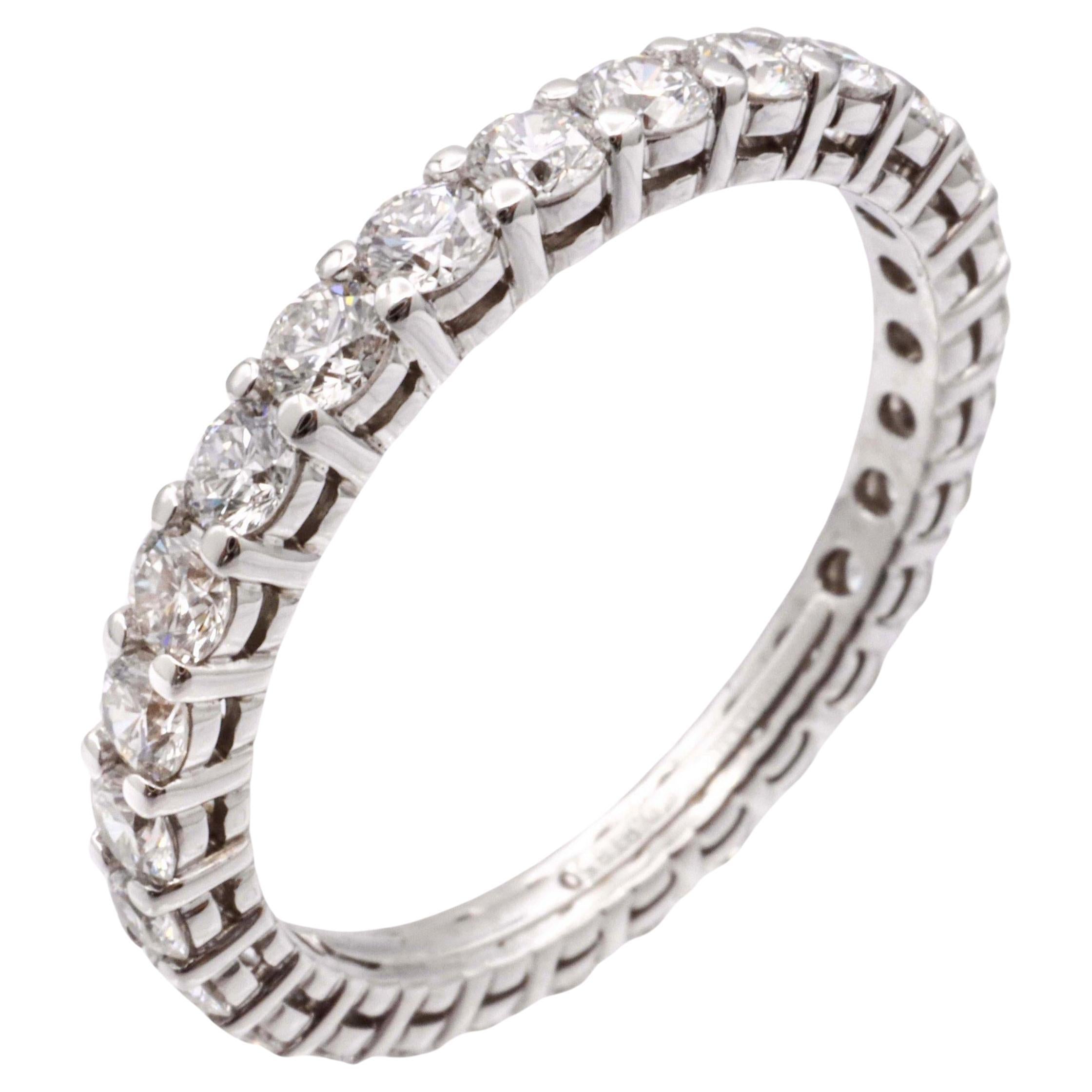Tiffany & Co. Anneau en platine Forever Full Circle Diamond Ring .85ct Taille 5 en vente