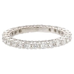 Tiffany & Co. Platinum Forever Full Circle Diamond Eternity Band Ring 0.78cts