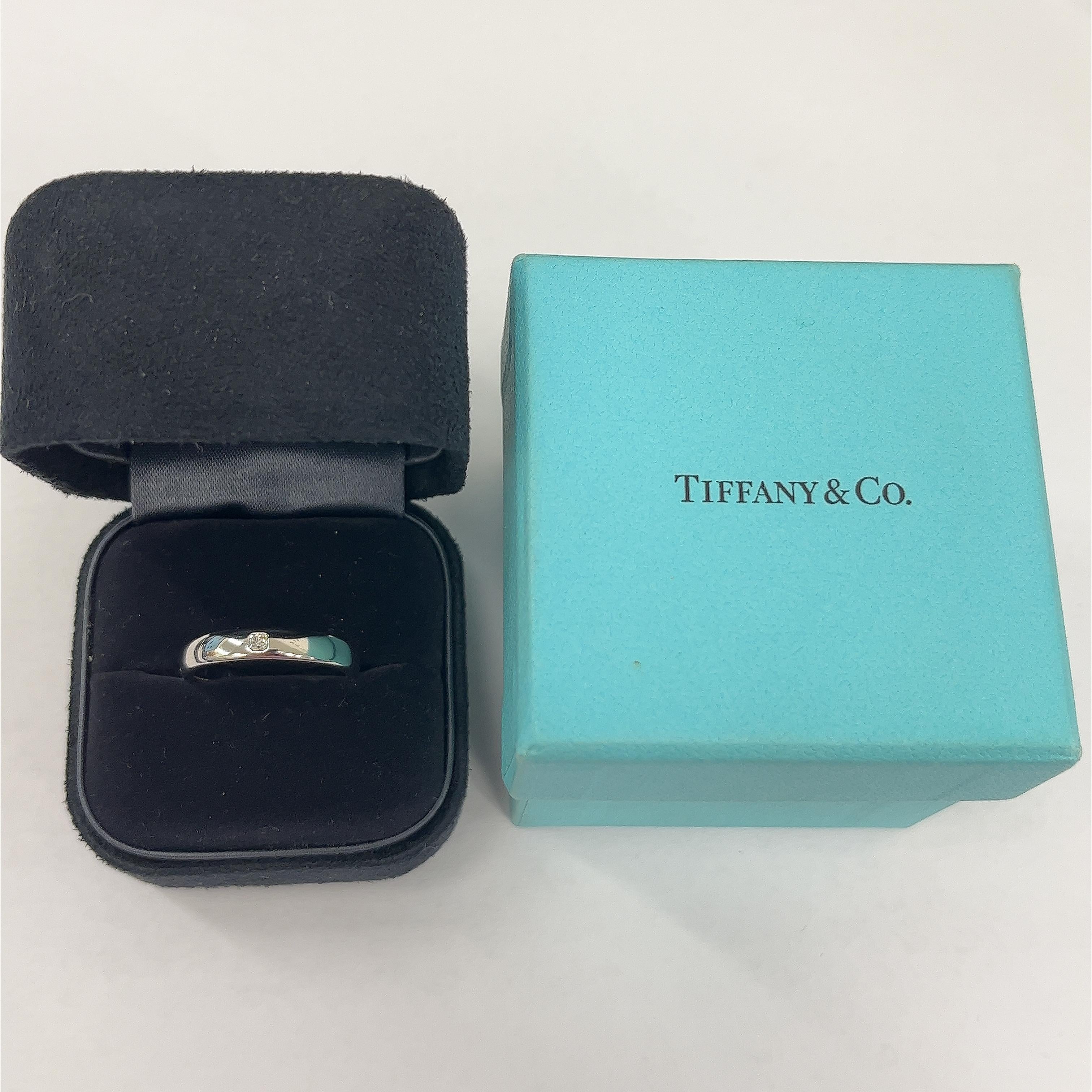Tiffany & Co. Platinum Forever Lucida 4mm Wedding Band For Sale 3