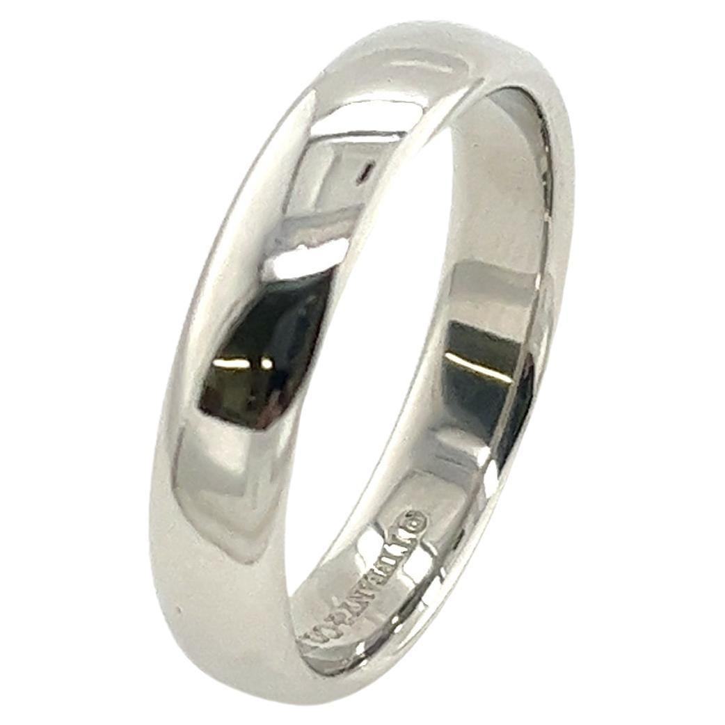 Tiffany & Co. Platinum Forever Wedding Band 4.6mm  For Sale