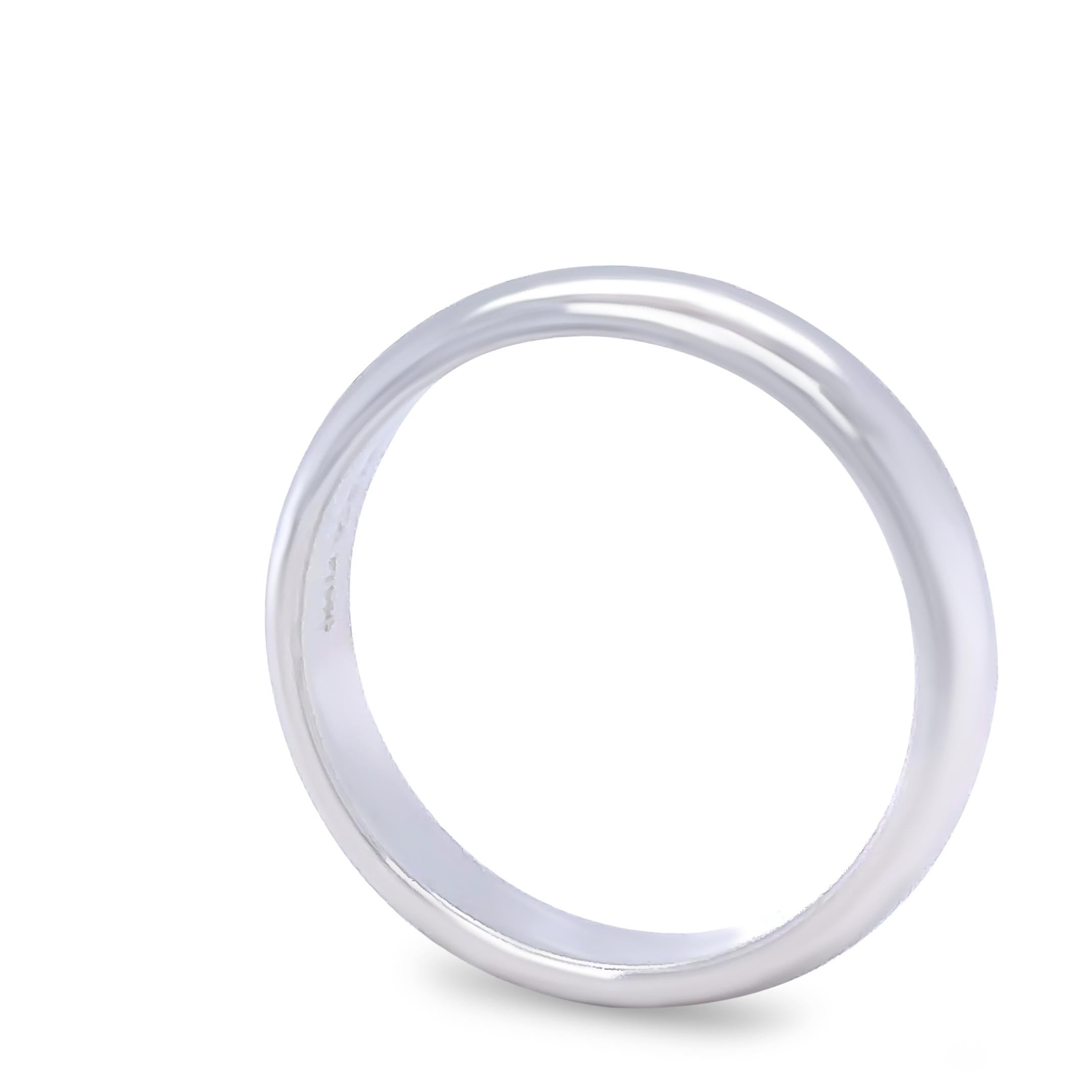 Tiffany & Co Platinum Forever Wedding Band Ring 8.52g In Excellent Condition For Sale In SYDNEY, NSW