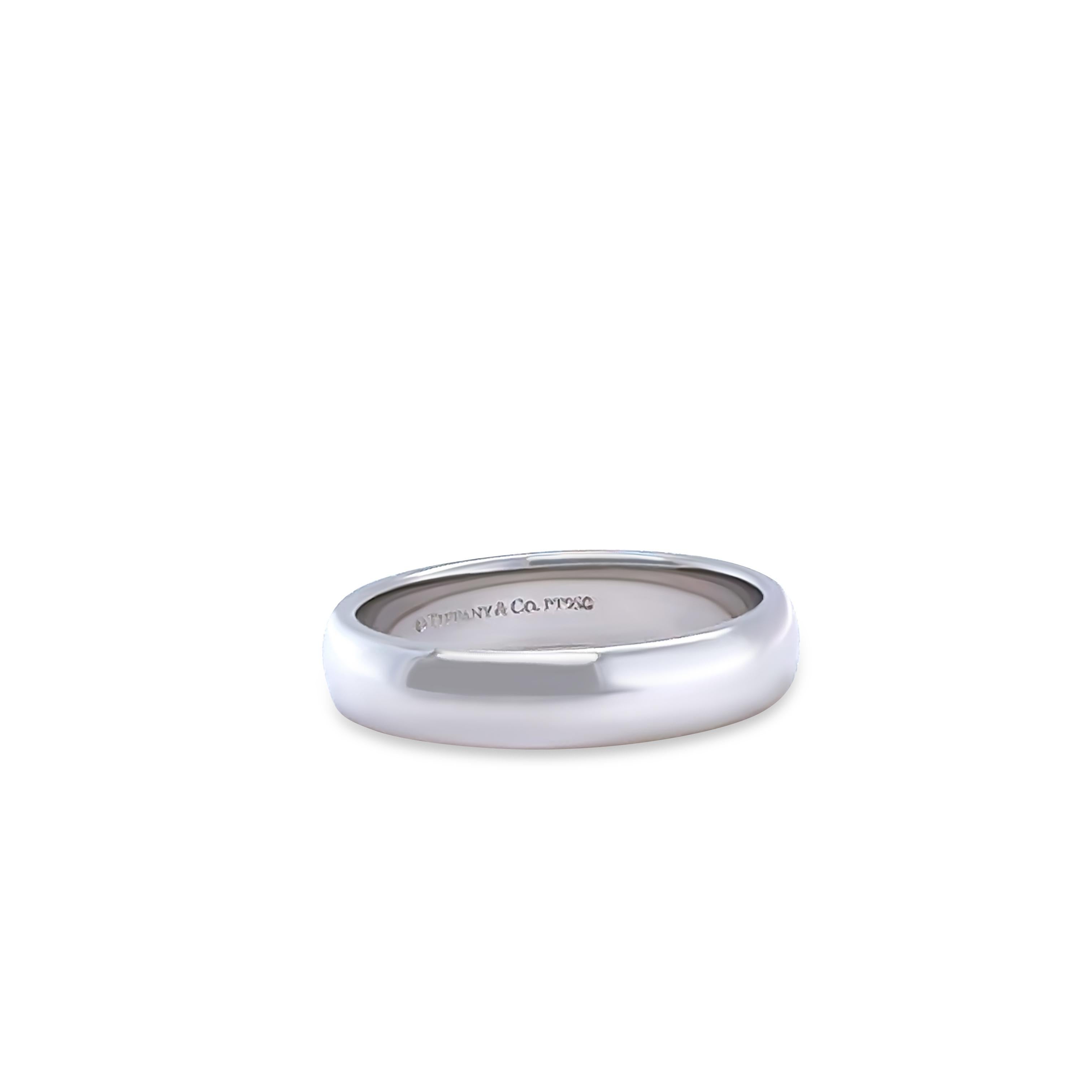 Tiffany & Co Platinum Forever Wedding Band Ring 8.52g For Sale 1